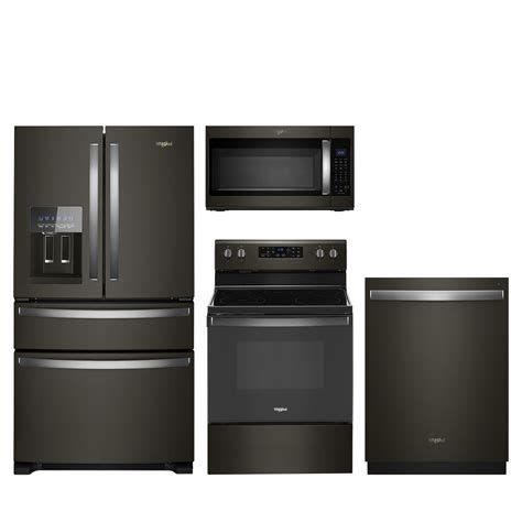 lowe's black stainless steel appliances